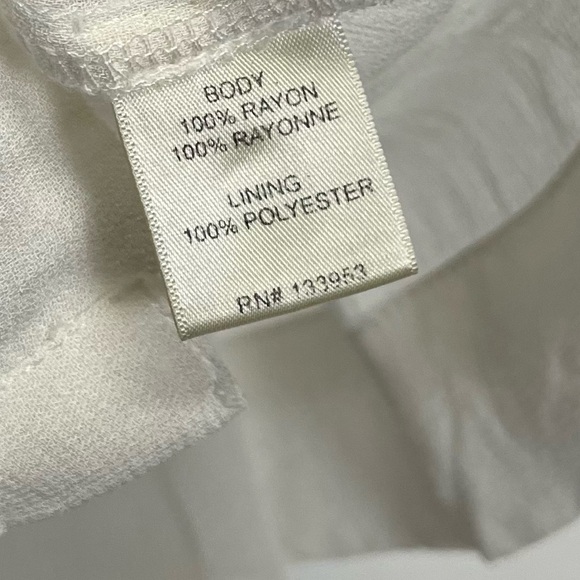 One Fine Day Blouse Womens Size Small White Sheer Embroidered Button Front - Picture 5 of 9